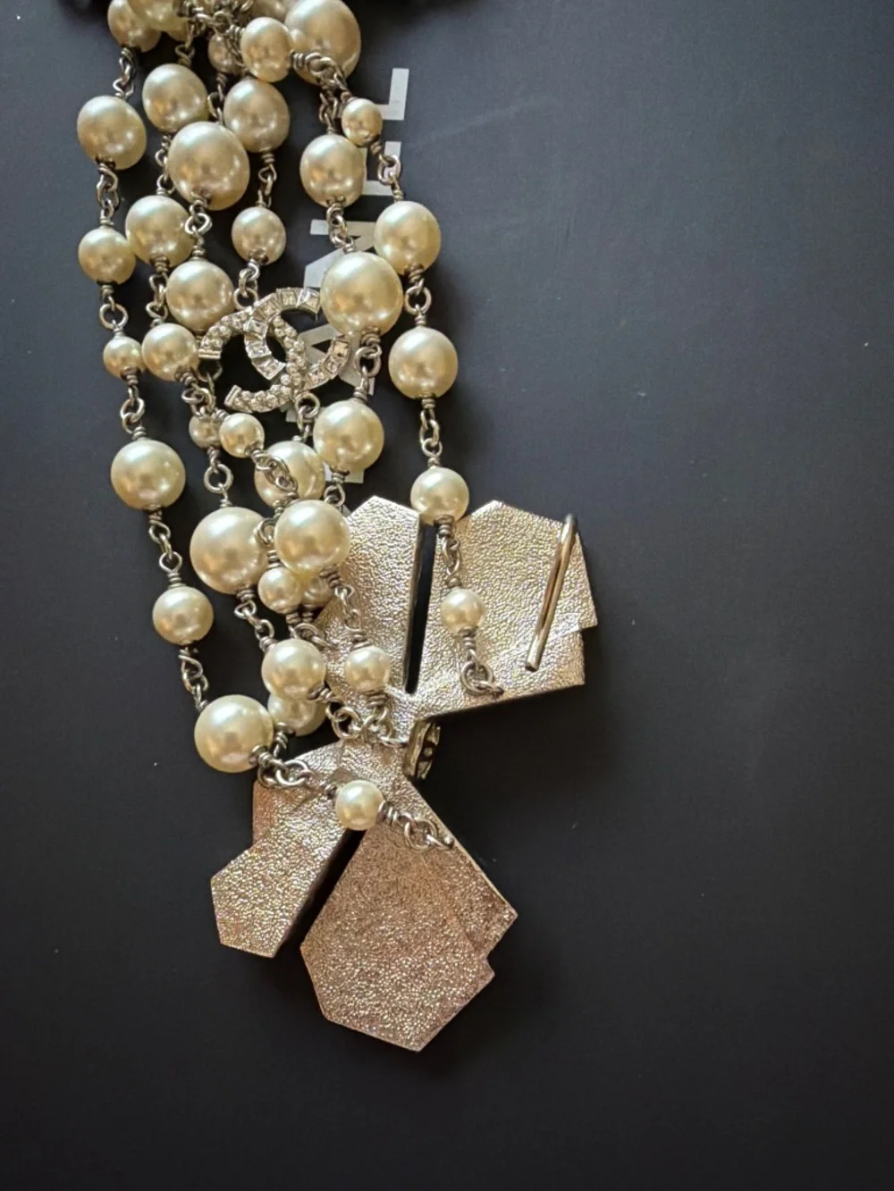 Chanel pearl and rhinestone necklace from the 2014 B Collection.